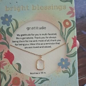 Periwinkle by Barlow Gold Necklace with White Pendant